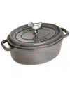 Staub Graphite Grey Enameled Cast Iron 5.75qt Coq