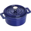 Staub Enameled Cast Iron 0.25-quart Mini Cocotte In Blue