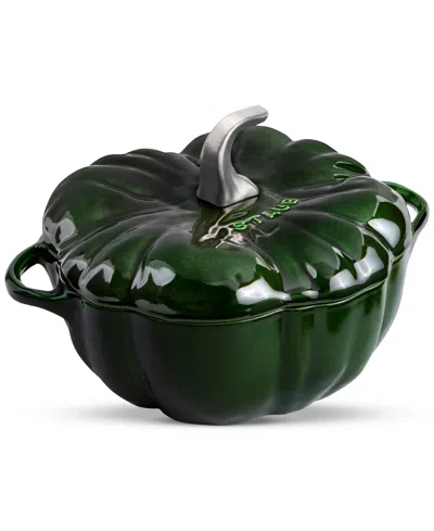 Staub Enameled Cast Iron 3.5 Qt. Basil Pumpkin Cocotte In Green