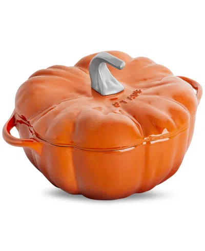 Staub Enameled Cast Iron 3.5-qt Pumpkin Cocotte In Orange