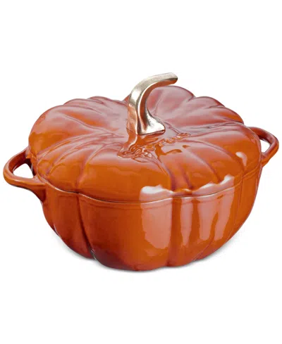 Staub Enameled Cast Iron 3.5-qt Pumpkin Dutch Oven In Orange