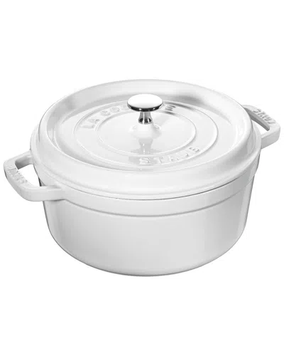 Staub Enameled Cast Iron 4qt Round Cocotte In White