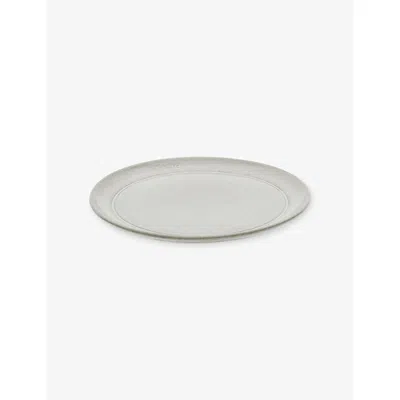 Staub White Truffle Flat Stoneware Plate 20cm In Gray