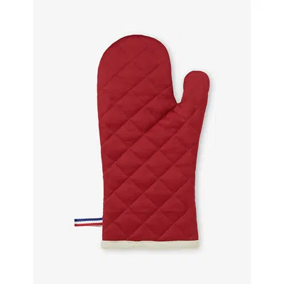Staub Cherry French Line Set Of Two Cotton Oven Gloves In Red