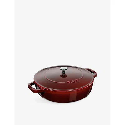 Staub Grenadine Red Braiser Cast-iron Sauté Pan 28cm
