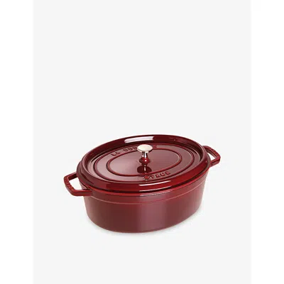 Staub Grenadine Red Cocotte Cast-iron Casserole Dish 23.5cm In Burgundy