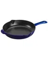 Staub Cast Iron 10-inch Fry Pan Skillet In Dark Blue At Urban Outfitters In Dark Blue