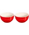 Staub Large Universal Bowls, Set Of 2 In Cherry