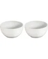 Staub Ceramic 2-piece Large Universal Bowl Set In White