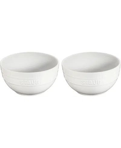 Staub Large Universal Bowls, Set Of 2 In White