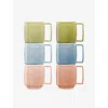 Staub Mixed Colours Macaron Set Of Six Ceramic Mugs 350ml