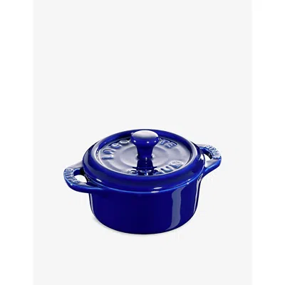 Staub Dark Blue Mini Cocotte Ceramic Casserole Dish 10cm