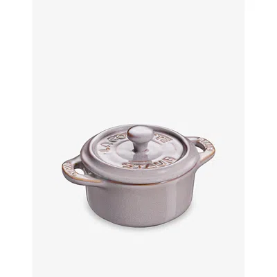 Staub Ancient Grey Mini Cocotte Ceramic Casserole Dish 10cm In Gray