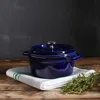 Staub Mini Round Cocotte, .25 Quarts In Graphite Grey
