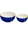 Shop Staub Nested Mixing Bowls, Set Of 2 In Dark Blue