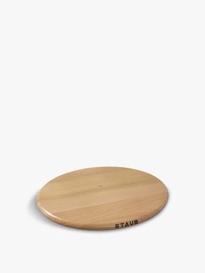 Staub Oval Beech Magnetic Trivet In Brown