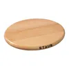 Staub Oval Magnetic Wood Trivet In Multi
