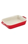 Staub Rectangular Ceramic Dish In Red