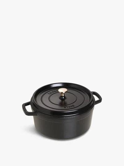 Staub Round Cast Iron Cocotte In Black