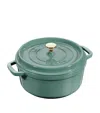 Staub Eucalyptus Cocotte Cast-iron Casserole Dish 26.3cm In Green
