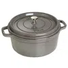 Staub Round Cocotte, 13.25 Quart In Graphite Gray