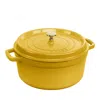 Staub Round Cocotte, 4 Quart In Citron
