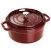 Staub 4-quart Round Enameled Cast Iron Cocotte In Red