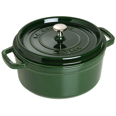 Staub Round Cocotte, 5.5 Quart In Green