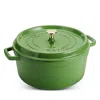 Staub Round Cocotte, 5.5 Quart In Green