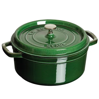 Staub Round Cocotte, 7 Quarts In Green