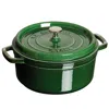 Staub Round Cocotte, 7 Quarts In Basil