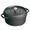 Staub Round Cocotte, 7 Quarts In Black