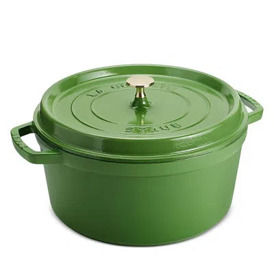 Staub Round Cocotte, 7 Quarts In Green