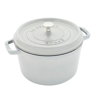 Staub Round Cocotte, 7 Quarts In White Truffle