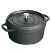 Staub Round Cocotte, 9 Quart In Black