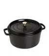 Staub Round Cocotte In Black