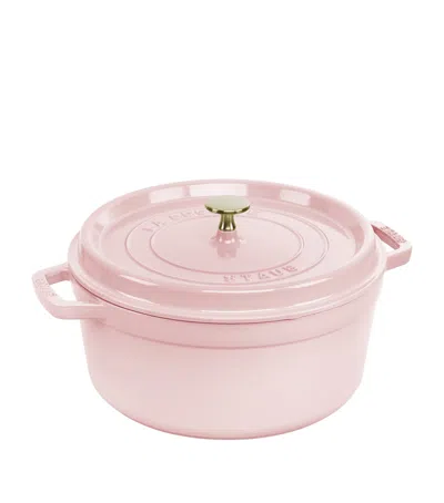 Staub Round Cocotte In Pink