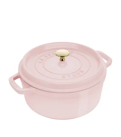 Staub Round Cocotte In Pink
