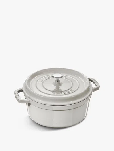Staub Round Cocotte White Truffle In Whitetruffle