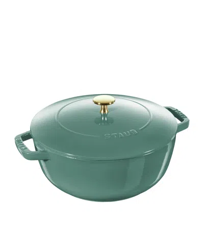 Staub Round French Oven In Green