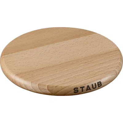 Staub Round Magnetic Wood Trivet In Multi