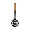 Staub Wood + Silicone Skimming Ladle In Matte Black At Urban Outfitters In Dark Brown