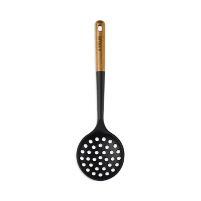 Staub Wood + Silicone Skimming Ladle In Matte Black At Urban Outfitters