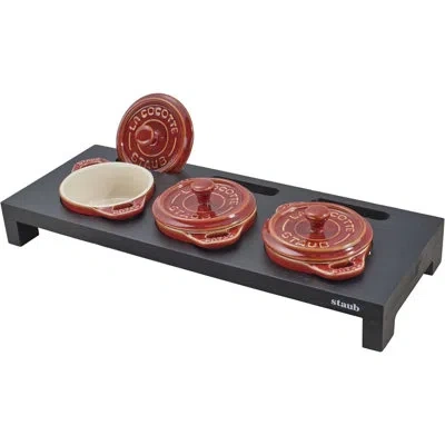 Staub Specialities 42 Cm X 16 Cm Fibre Wood Stand, Black