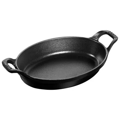 Staub Specialities Cast Iron Oval Oven Dish In Black Matte