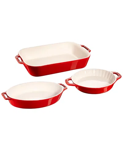 Staub Stoneware 3pc Mixed Baking Dish Set