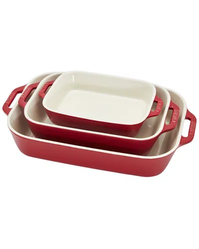 Staub Stoneware 3pc Rectangular Baking Dish Set