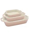 Staub Stoneware 3pc Rectangular Baking Dish Set