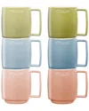 Staub Stoneware Dinnerware Set Of 6 Coffee/tea Mugs