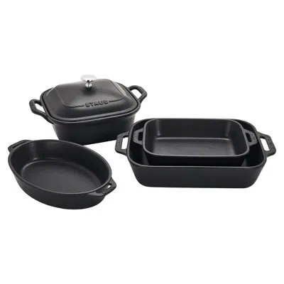 Staub Stoneware - Mixed Baking Dish Sets 5-pc Mixed Baking Dish Set In Black